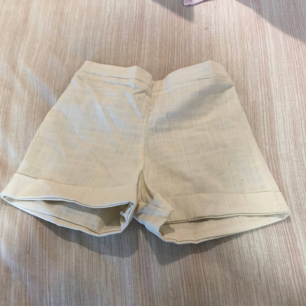 cream shorts